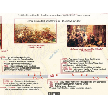 1000 lat historii Polski - dziedzictwo narodowe - (pakiet 2 cz.) - mapa ścienna