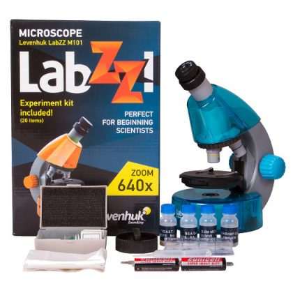 Mikroskop dla dzieci LabZZ M101 40-640x błękitny