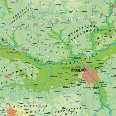 Mapa ścienna polski ? fizyczna 1:1 100 000