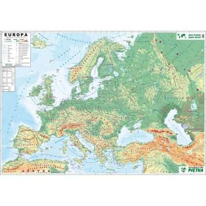 Mapa ścienna Europy ? fizyczna