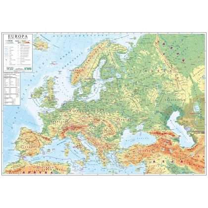 Mapa ścienna Europy ? fizyczna 1:4 500 000