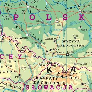 Mapa ścienna Europy  fizyczna / konturowa 1:3,3 mln / 1:3,3 mln