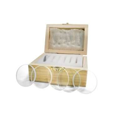 Zestaw soczewek szklanych ze stojakiem ? 6 szt.