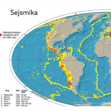 Mapa Świat budowa geologiczna