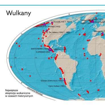 Mapa Świat budowa geologiczna