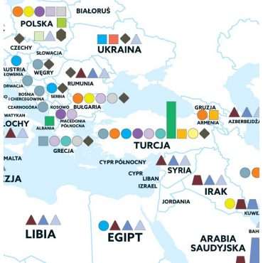 Mapa ścienna świata gospodarcza