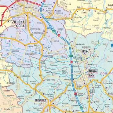 Mapa ścienna województwa lubuskiego ? administracyjno-drogowa