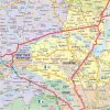 Mapa ścienna województwa mazowieckiego - administracyjno-drogowa