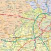 Mapa ścienna województwa dolnośląskiego - administracyjno-drogowa